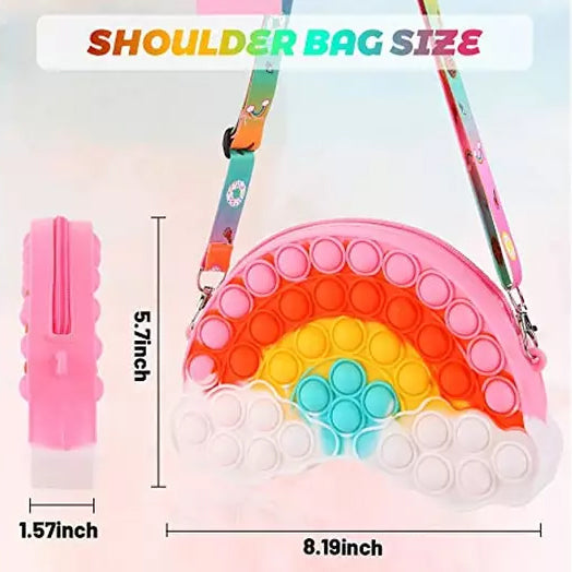 Pop Fidget Toys Rainbow Shoulder Bag Free Shipping Low Pice Fee Shipping