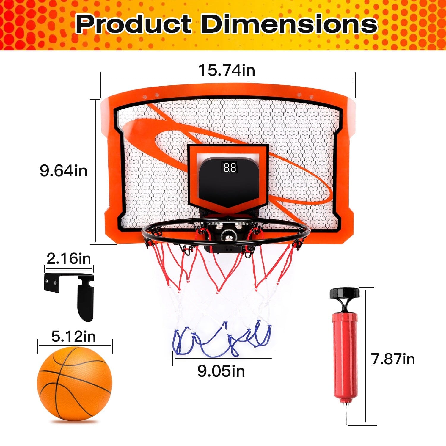 Indoor Mini Basketball Hoop Set with 4 Inflatable Balls Electric Audio Scorer For Cheap Online