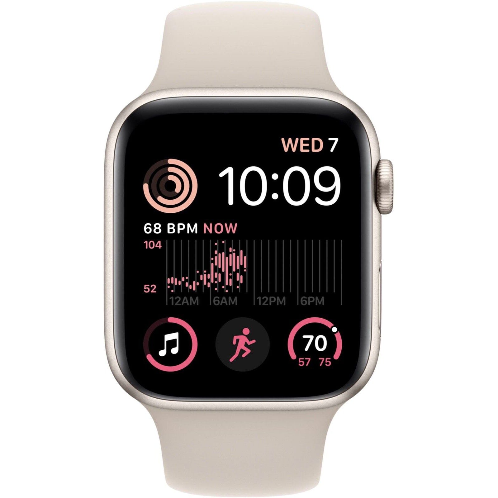 Apple Watch SE 2nd Gen 40mm GPS Starlight with S/M Starlight Sports Band (Refurbished) Free Shipping In China