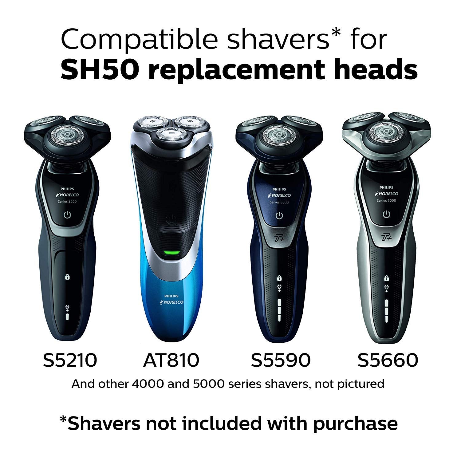 3-Pack: Generic Replacement Heads for Philips Norelco Shavers Series 5000 Buy Cheap Best Store To Get