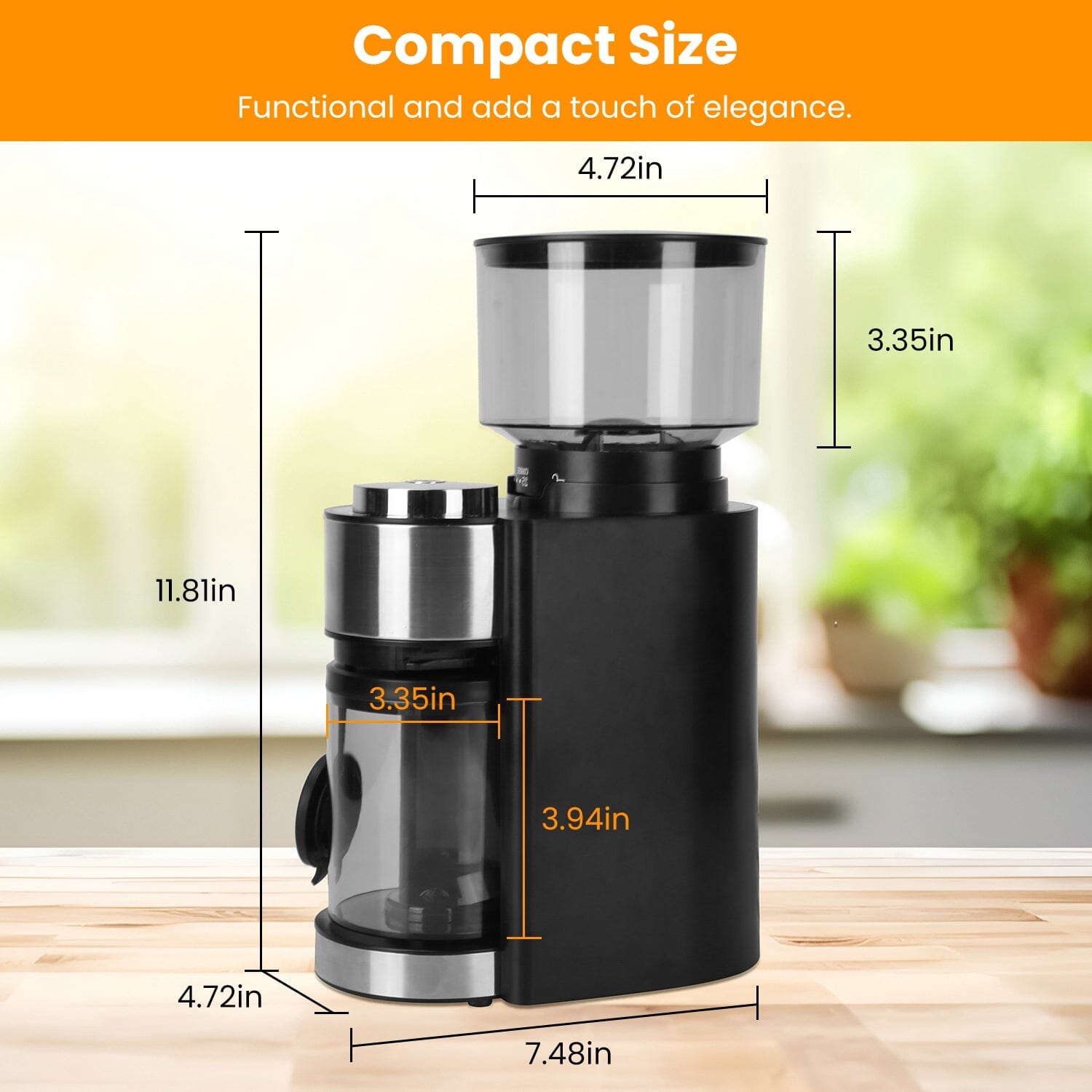 Conical Bur Coffee Bean Electric Grinder with 25 Grind Settings With Credit Card Cheap Online