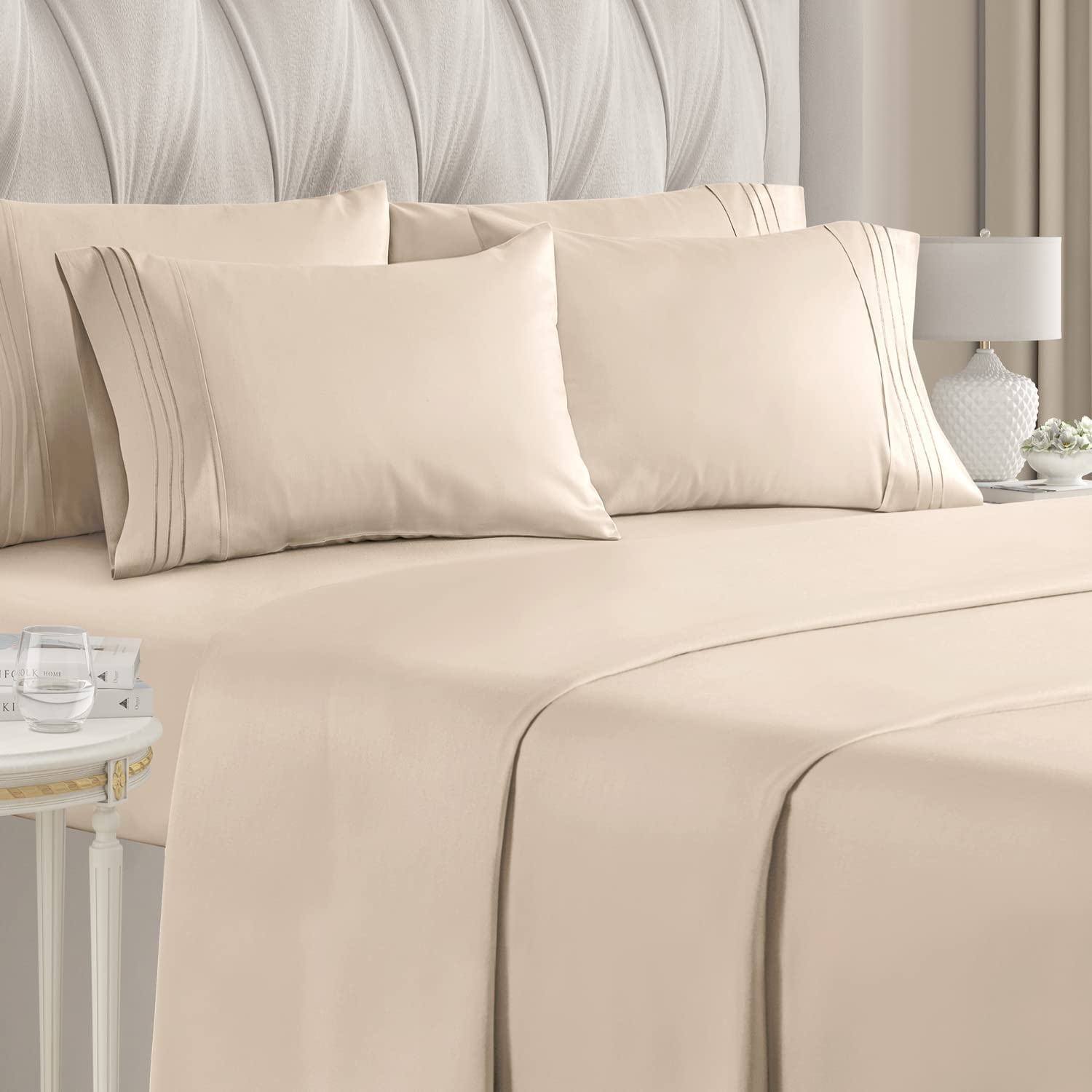 6-Piece Set: Hotel Luxury Bed Sheets Cheap Geniue Stockist