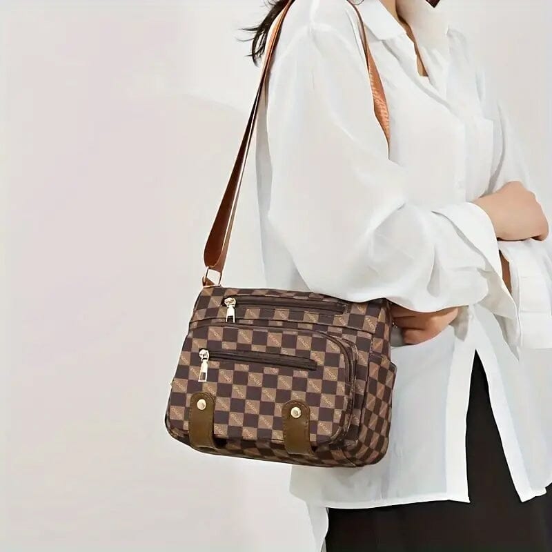 Multiple Pockets Trendy Plaid Crossbody Bag Top Quality Online