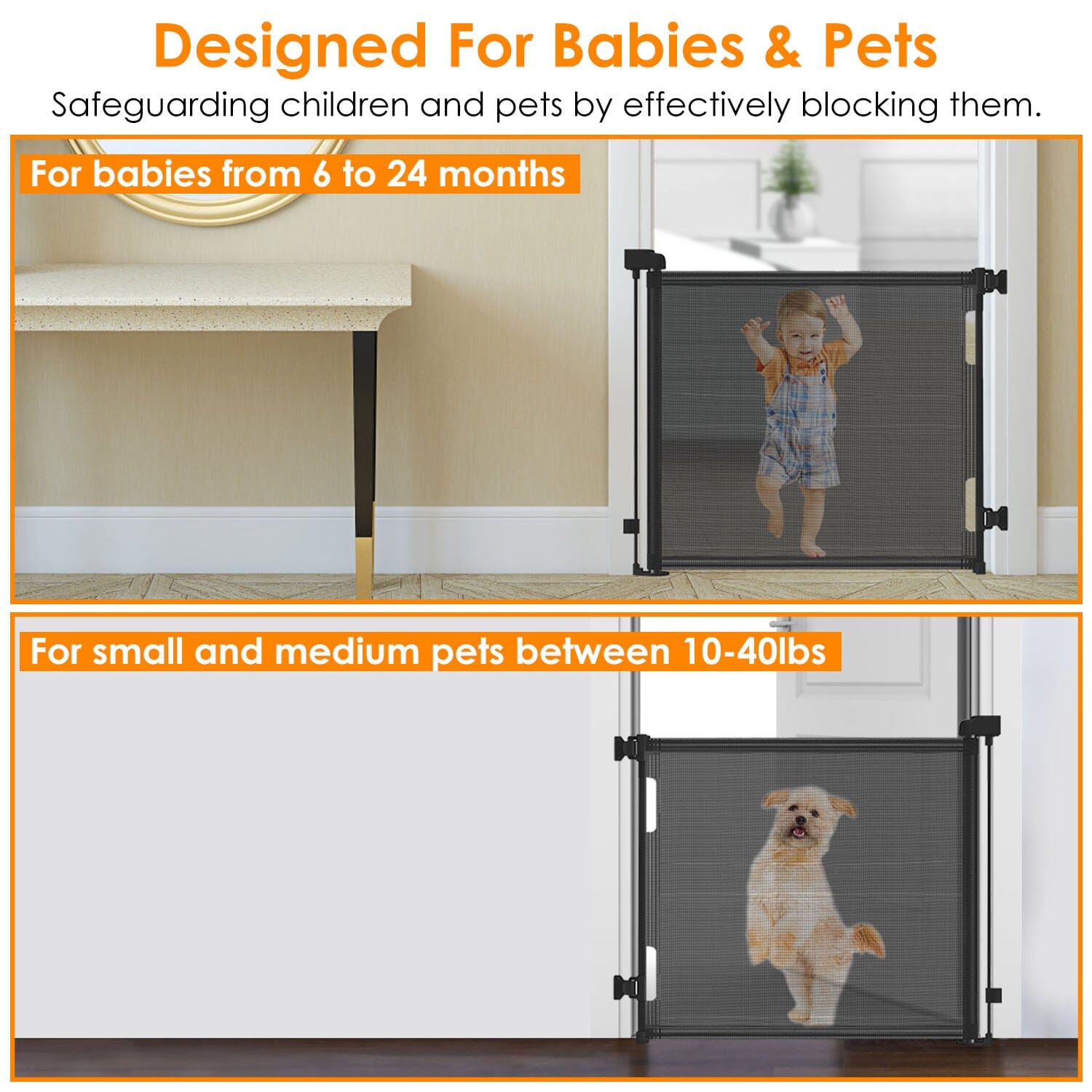 Extra Wide Child Safety Gate Retractable Door Cheap Sale Geniue Stockist