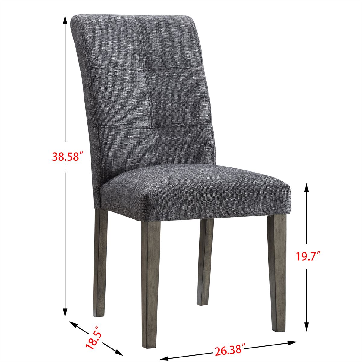 2-Pieces Set: Dining Room Chairs with Solid Wood Legs Buy Cheap With Paypal