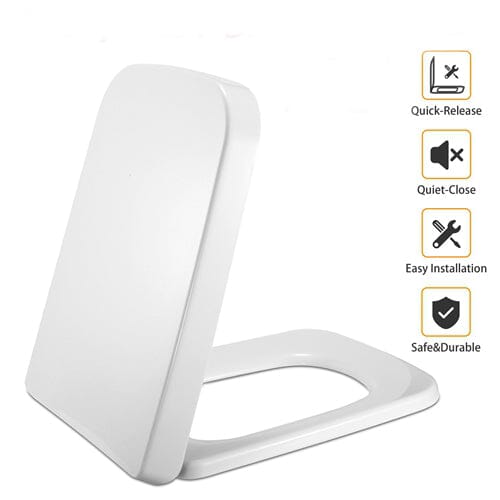 Square Toilet Seat with Grip-Tight Seat Bumpers Marketable Cheap Pice