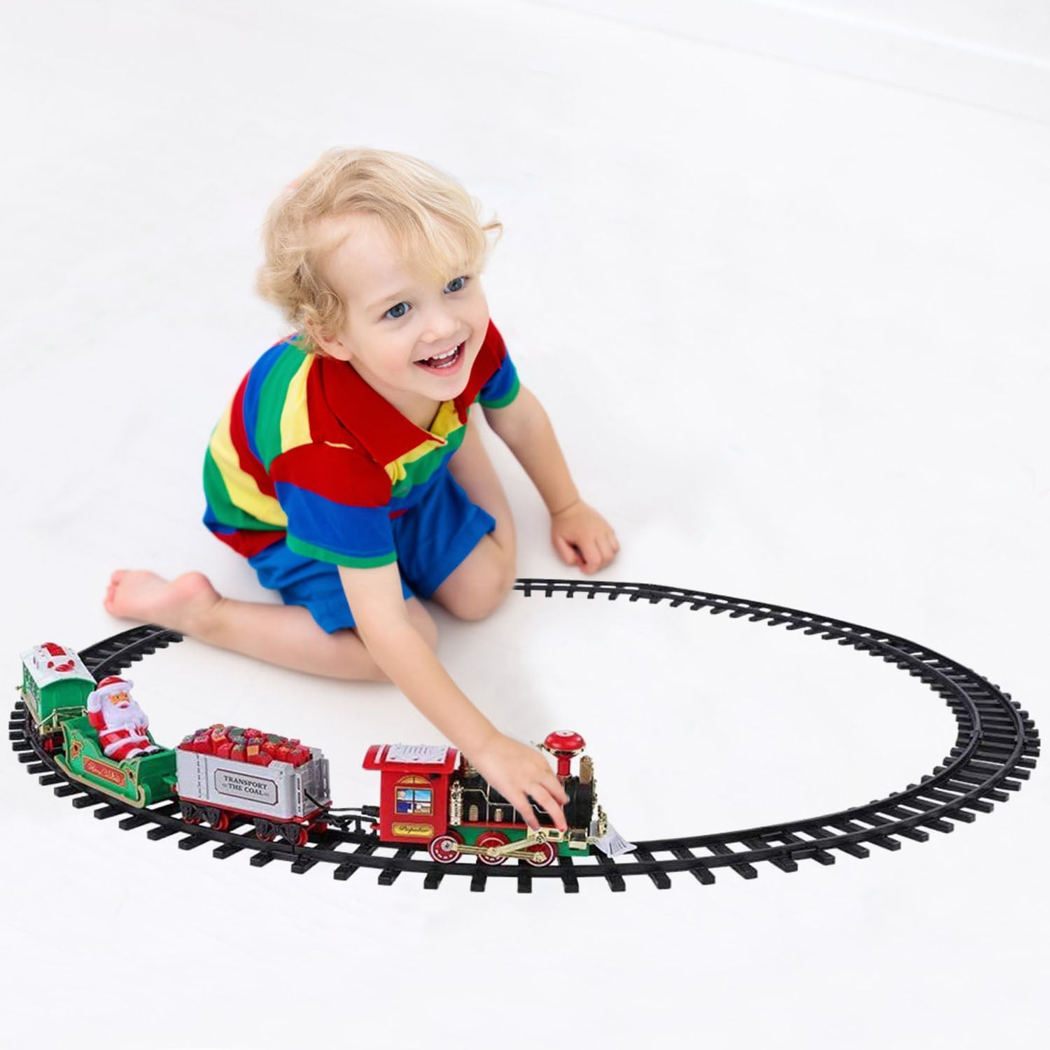 Electric Train Christmas Kid Toy Set Fashionable For Sale