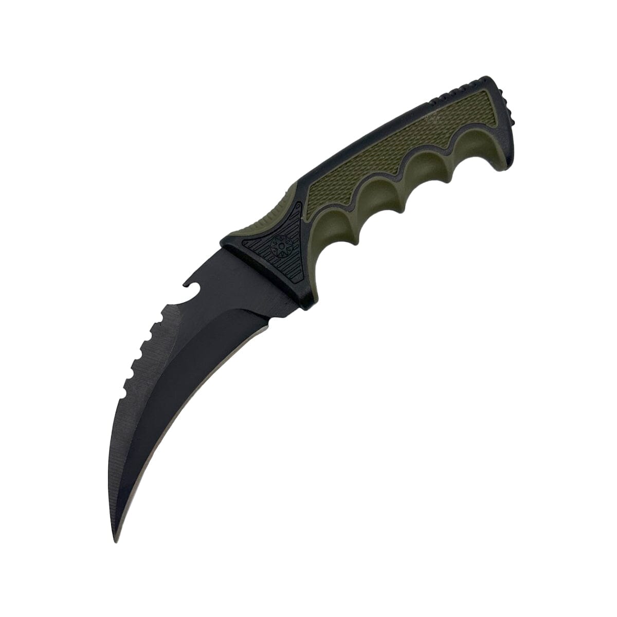 8.5 Karambit Fixed Blade Tactical Knife W/ ABS Holster Outlet With Credit Card