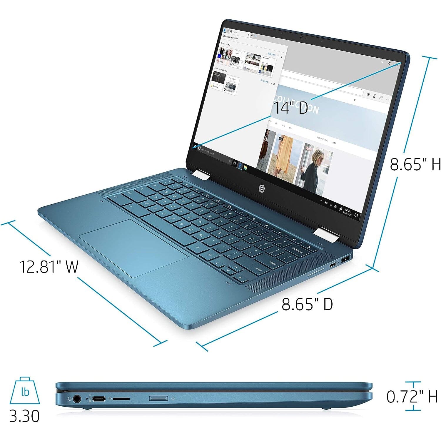 HP Laptop X360 14a Chromebook 14 HD Touchscreen (Refurbished) Best Wholesale Online