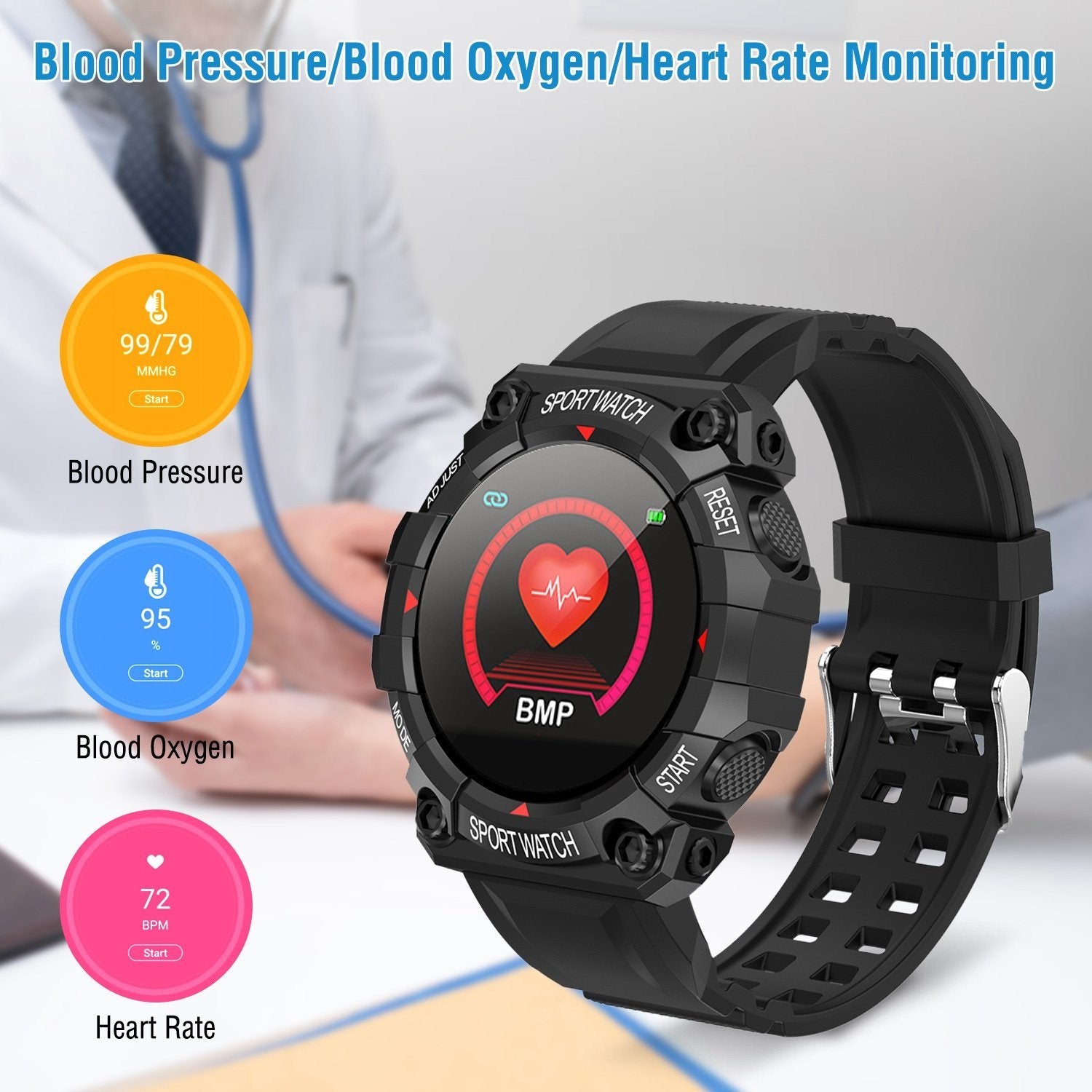 Sport Bracelet with Heart Rate Blood Pressure Sleep Monitor Collections