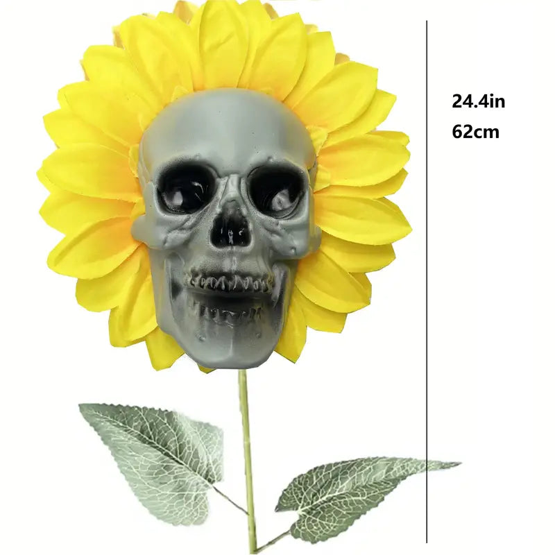 Halloween Sunflower Skull Head Garden Decoration Free Shipping Big Discount