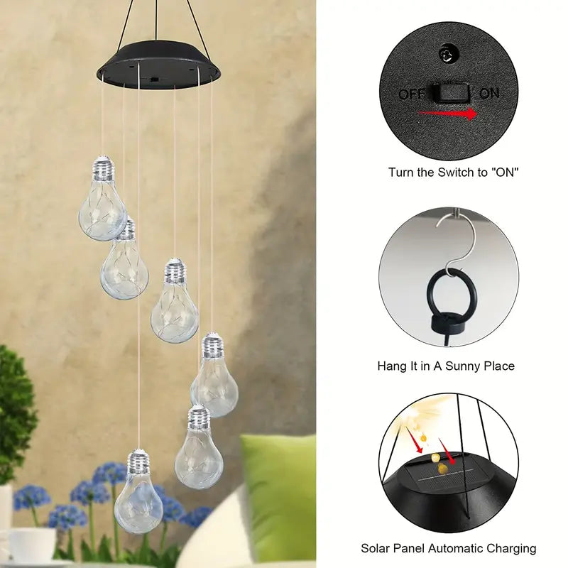 Colorful Lights Solar Wind Chimes for Outside Affordable Sale Online