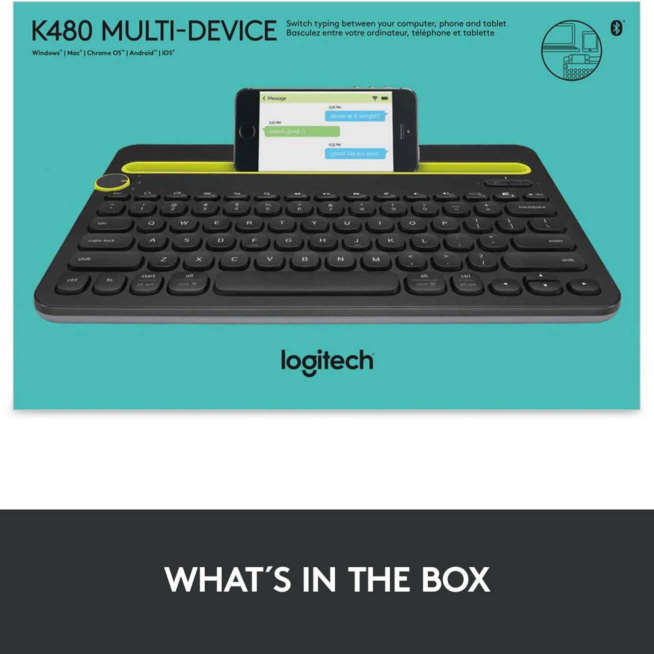 Logitech K480 Bluetooth Multi-Device Keyboard Black Looking For For Sale