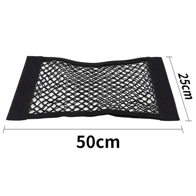 Car Back Rear Mesh Trunk Seat Elastic String Net Magic Sticker Universal Storage Bag Clearance Sast