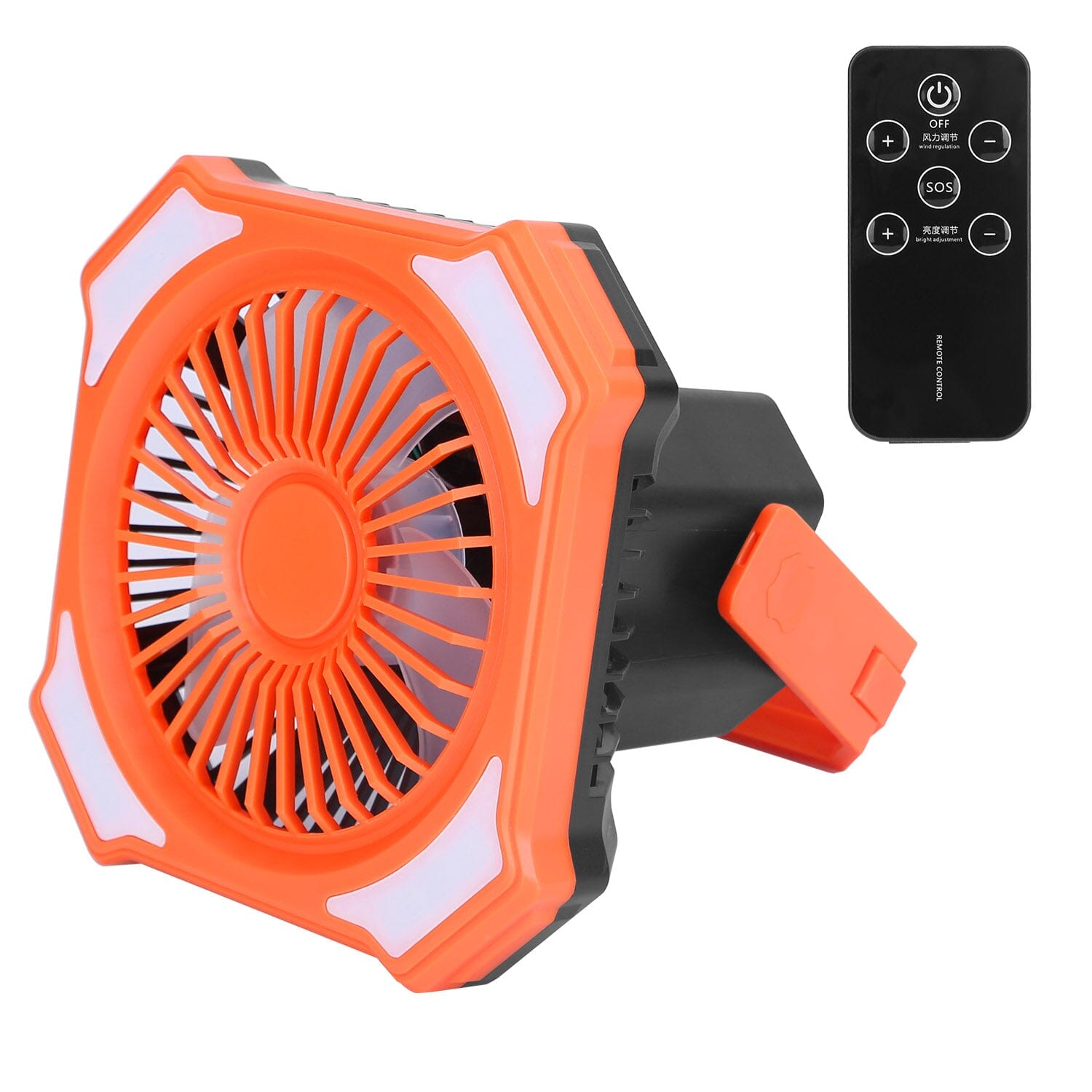 Portable Camping Lantern Fan 10000mAh Battery Powered with 4 Light Modes Supply