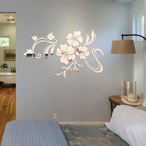 3D Mirror Flower Removable Wall Sticker Outlet Extremely