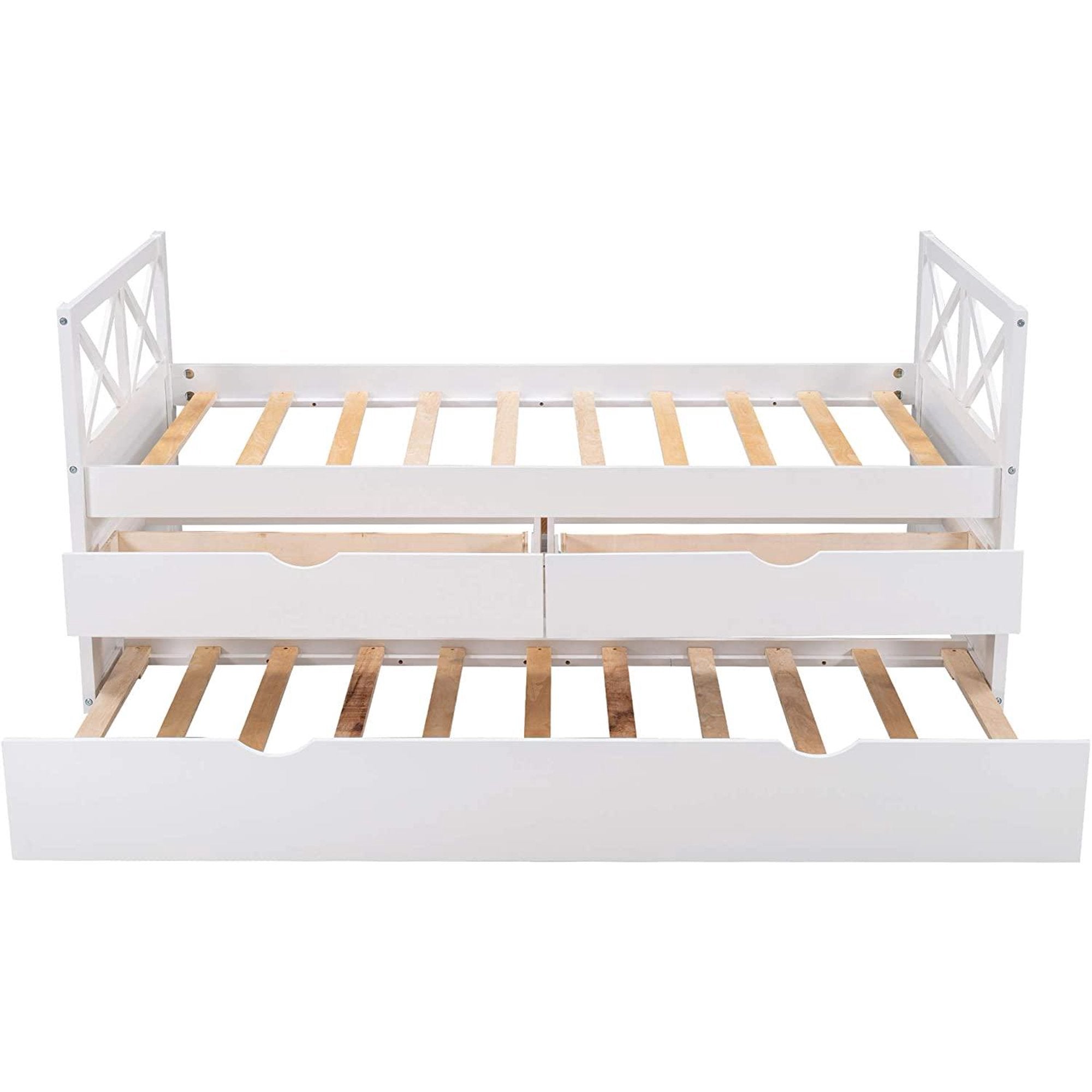 Platform Storage Bed with Trundle Cheap Pice Wholesale