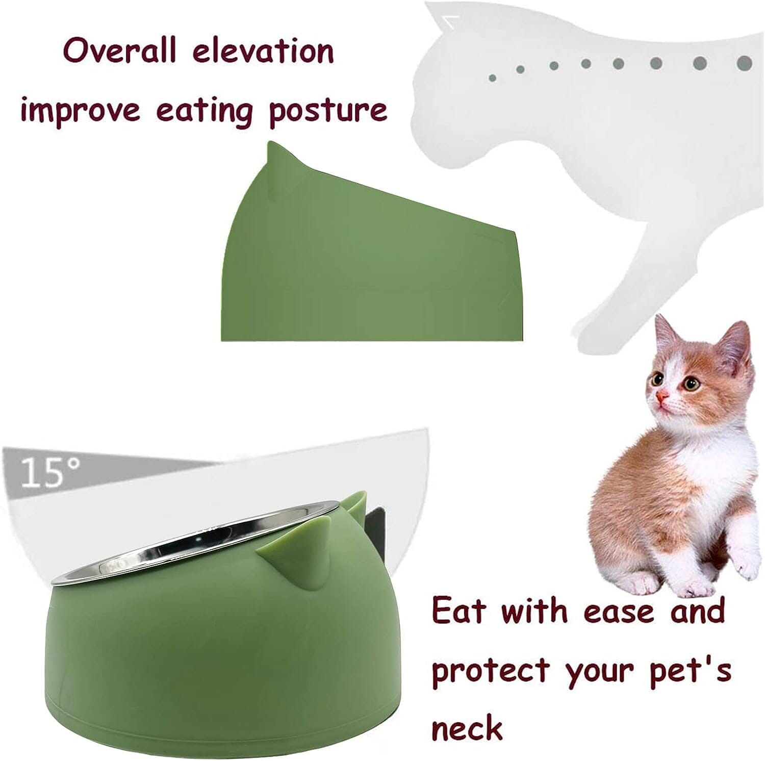 Premium Stainless Steel Cat & Dog Bowls - Non Slip Base for Food & Water Tumblr Cheap Pice