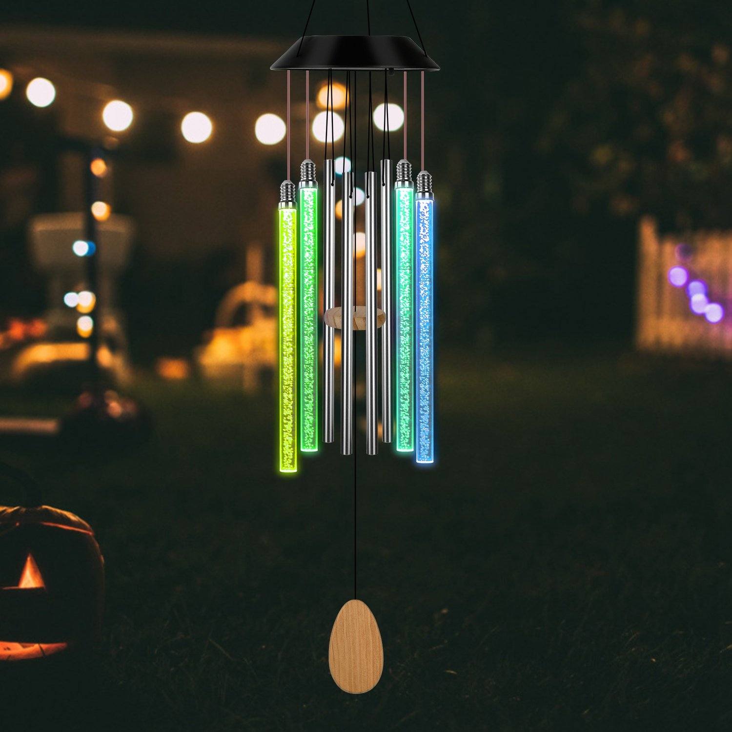 7 Color Changing Solar Wind Chime Lights Low Pice