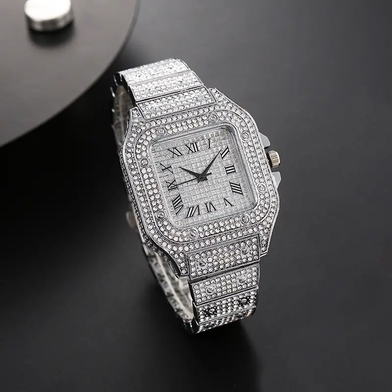 Men's Fashion Elegant High-End Analog Zinc Alloy Watch with Rhinestones Buy Cheap Cheapest