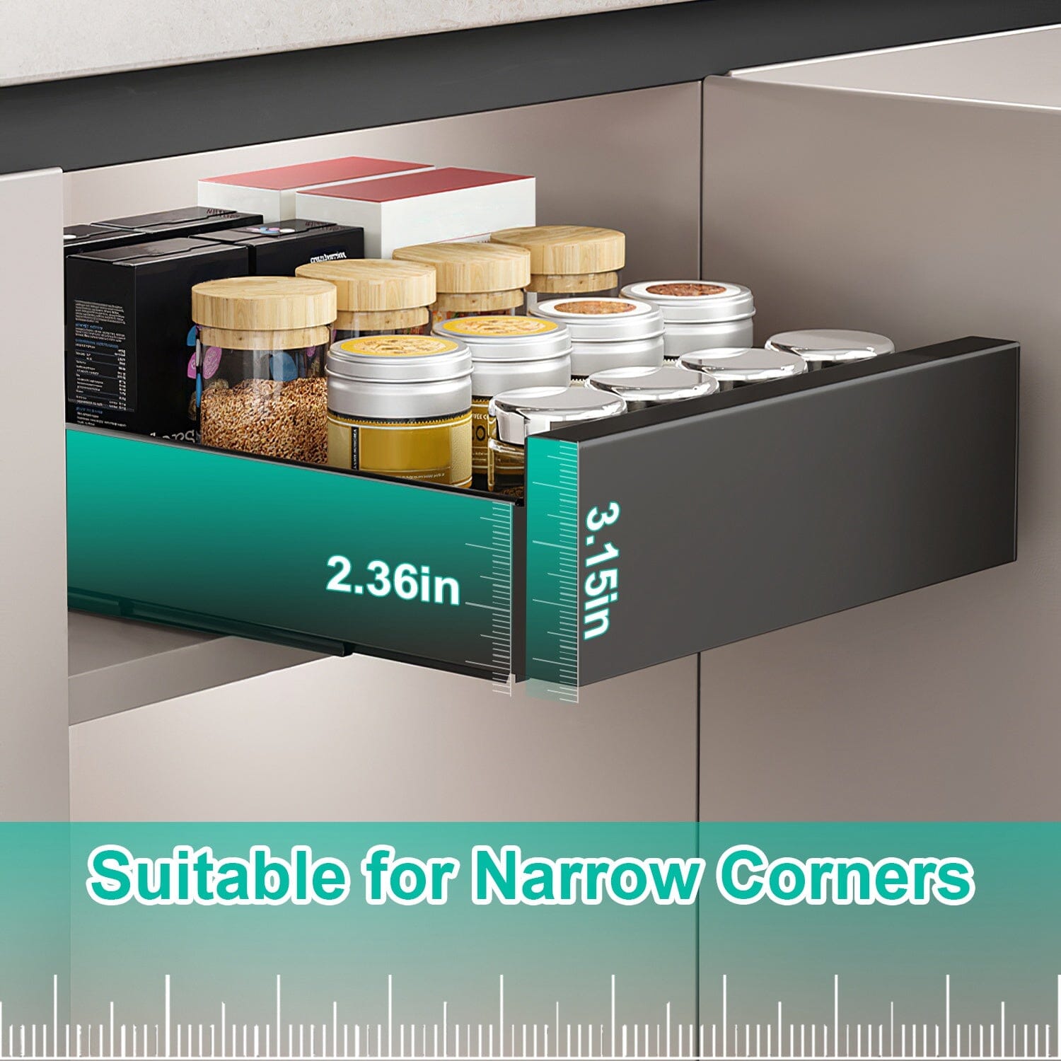 Pull Out Cabinet Organizer Carbon Steel Quiet Slide Rails Cheap View