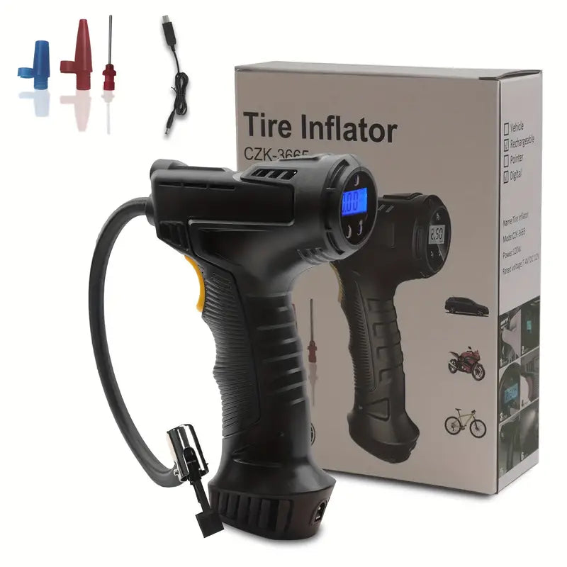 Portable Digital Tire Inflator with LED Light Wiki Cheap Pice