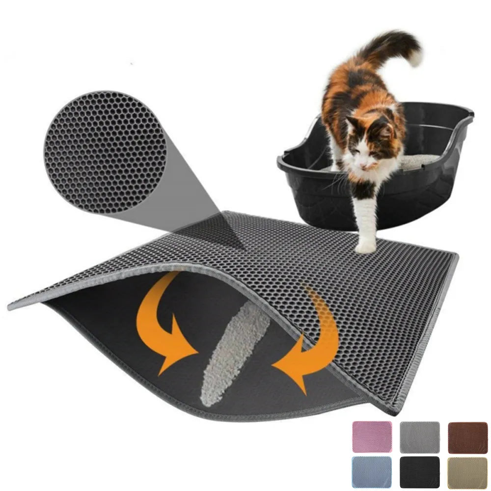 Waterproof EVA Double Layer Cat Litter Trapping Pet Litter Box Mat Clean Pad Cheap Brand New Unisex