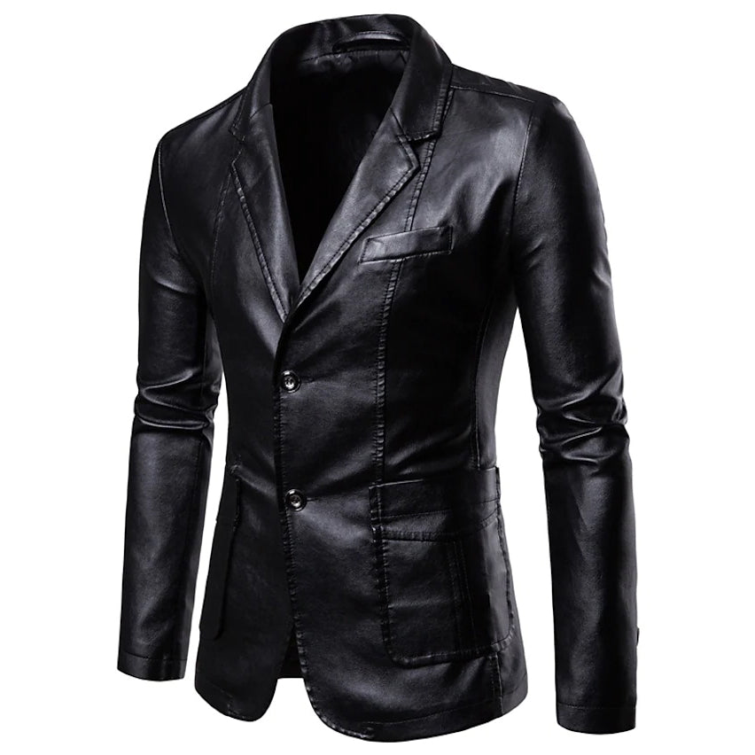 Men's Blazer Faux Leather Jacket Buy Cheap Looking For