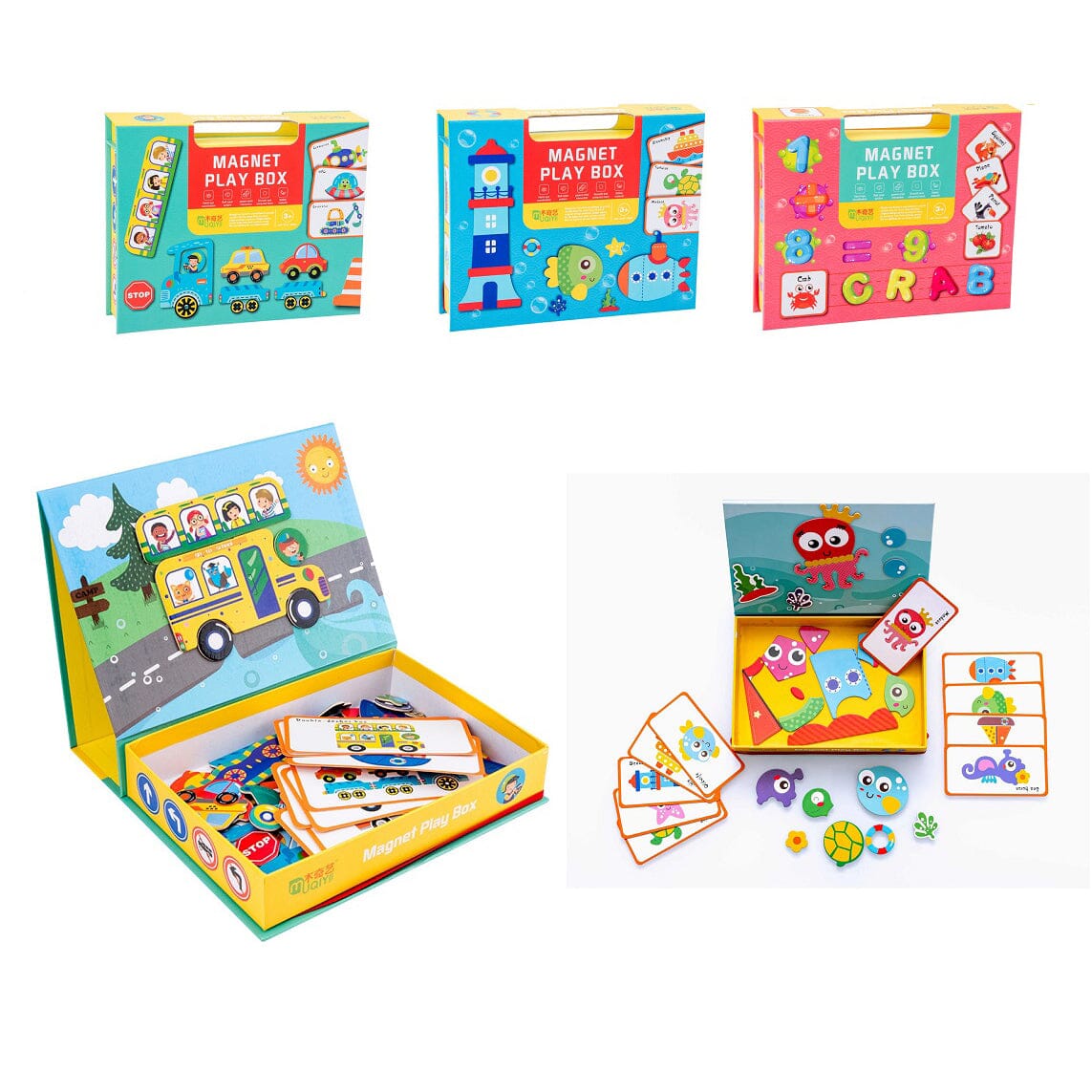 3-Pack: Children's Magnetic Puzzle Early Education Educational Toys Outlet 2025 New