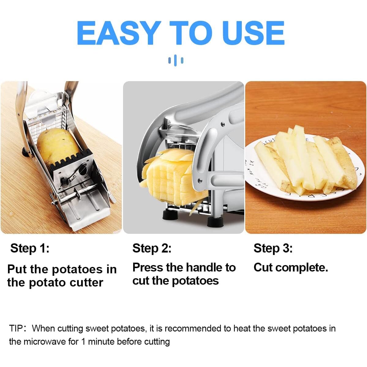Heavy Duty Stainless Steel Potato Cutter Cheap Affordable