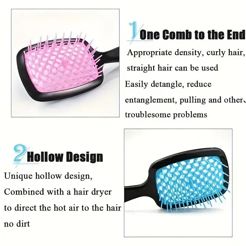 Hollow Out Hairdressing Comb Anti-Static Detangling Hair Brush Scalp Massage Hair Brush For All Hair Types For Cheap Cheap Online