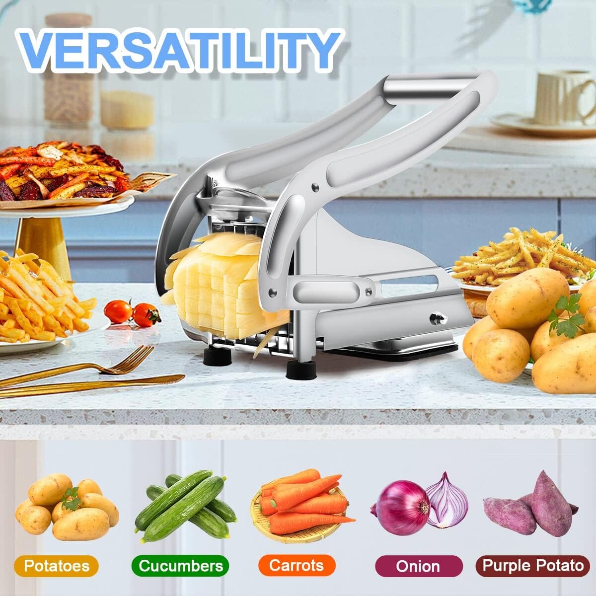 Heavy Duty Stainless Steel Potato Cutter Cheap Affordable