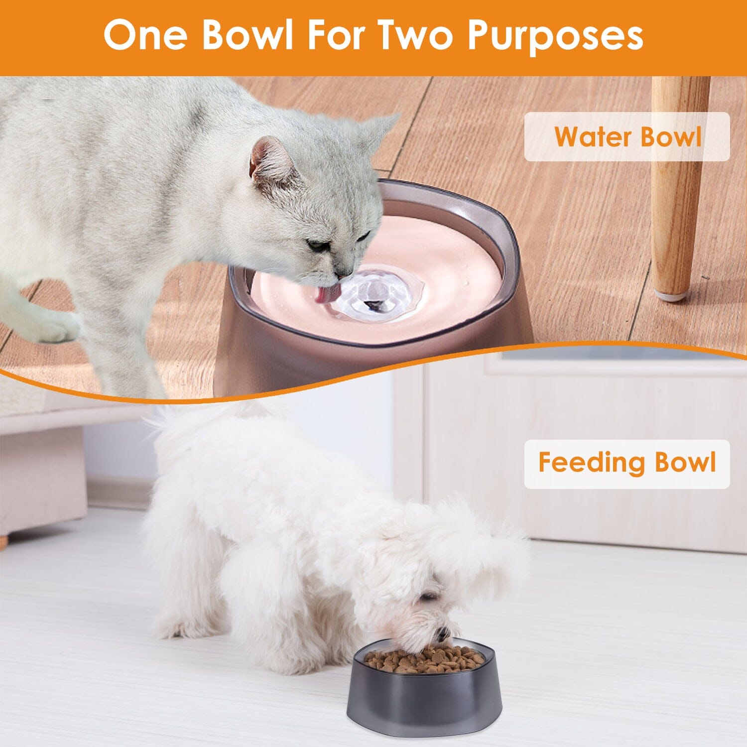 No Spill Dog Cat Water Bowl Spill Proof Slow Water Feeder 2025 Cheap Pice