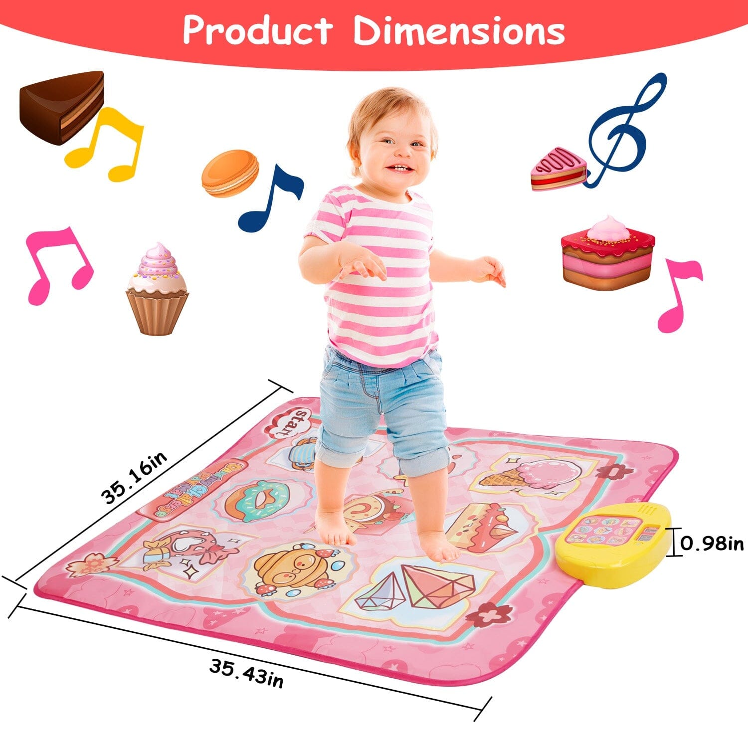 Kids Electronic Music Dance Pad with 6 Modes Outlet Pay With Paypal