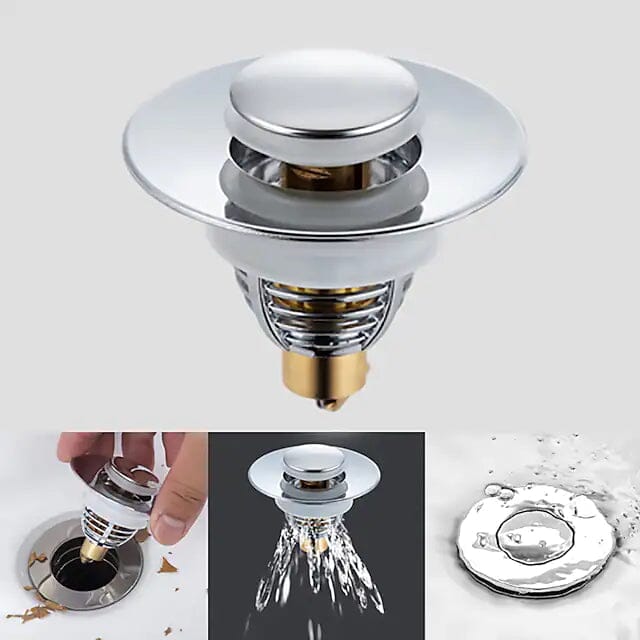 Universal Stainless Steel and Copper Pop-Up Bounce Core Basin Drain Filter In China Cheap Online