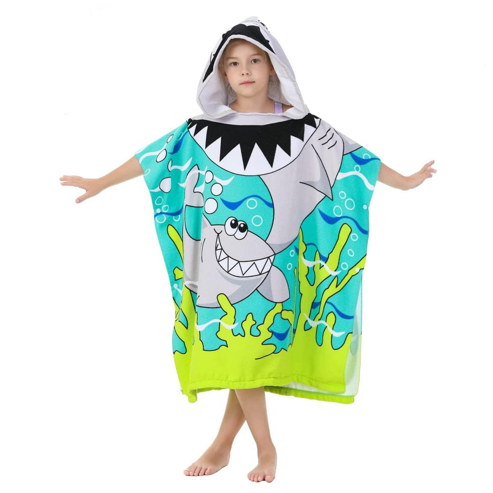 Kids Hooded Soft Microfiber Poncho Towel Big Discount For Sale