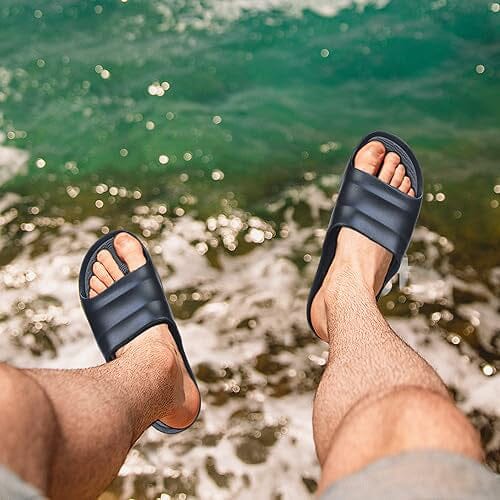 Roxoni Men's Beach Rubber Sandals Online Online Original