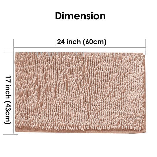 Slip-Resistant Shag Anna Chenille Soft Absorbent Bath Mat Bathroom Rug 17 x 24 Get Authentic For Sale