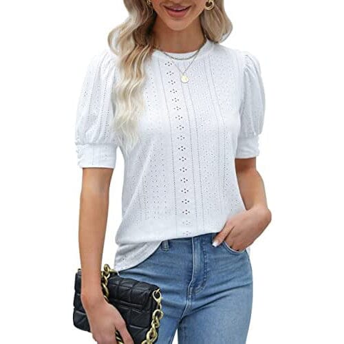 Women's Dressy Casual Puff Sleeve Tops Sale For Nice