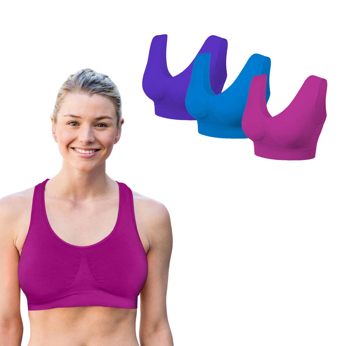 3 Pack: Seamless Lightweight Comfort Bras Online Shop From China
