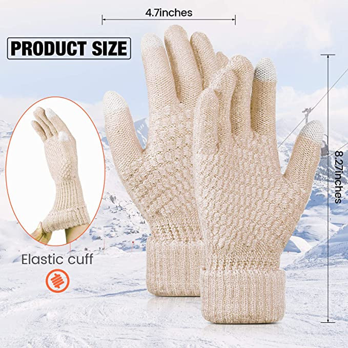 4-Pair: Women's Winter Touch Screen Gloves Warm Fleece Cheap Sale Amazon