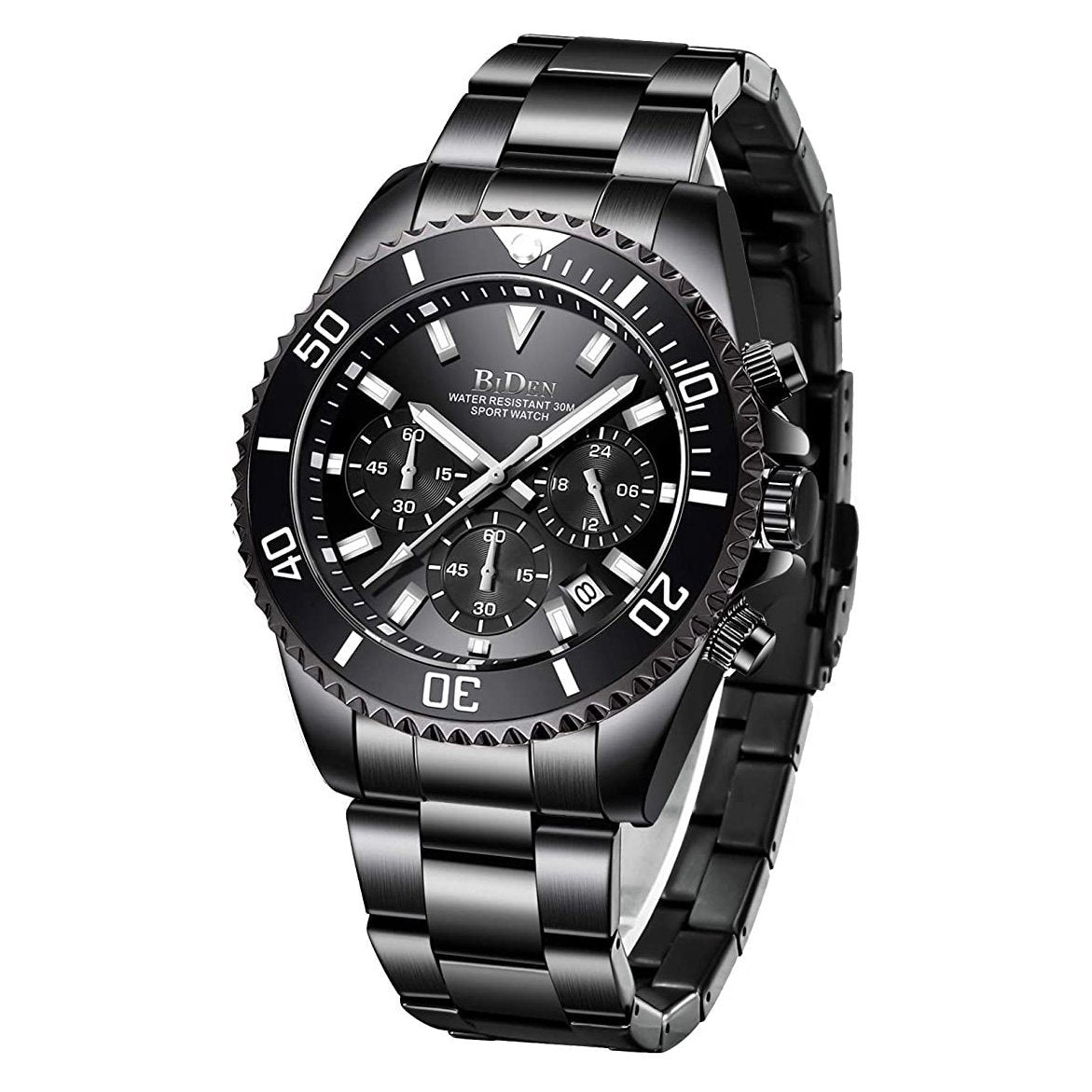 Men's Stainless Steel Watches Chronograph Clearance Free Shipping