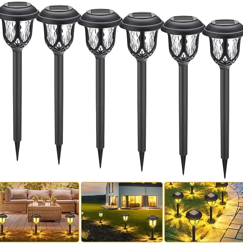 6-Pack: Solar Powered Pathway Lights - Touch-Controlled, Waterproof, Detachable, Energy Efficient, and Wireless Solar Garden Stake Lights Free Shipping Cheap Pice