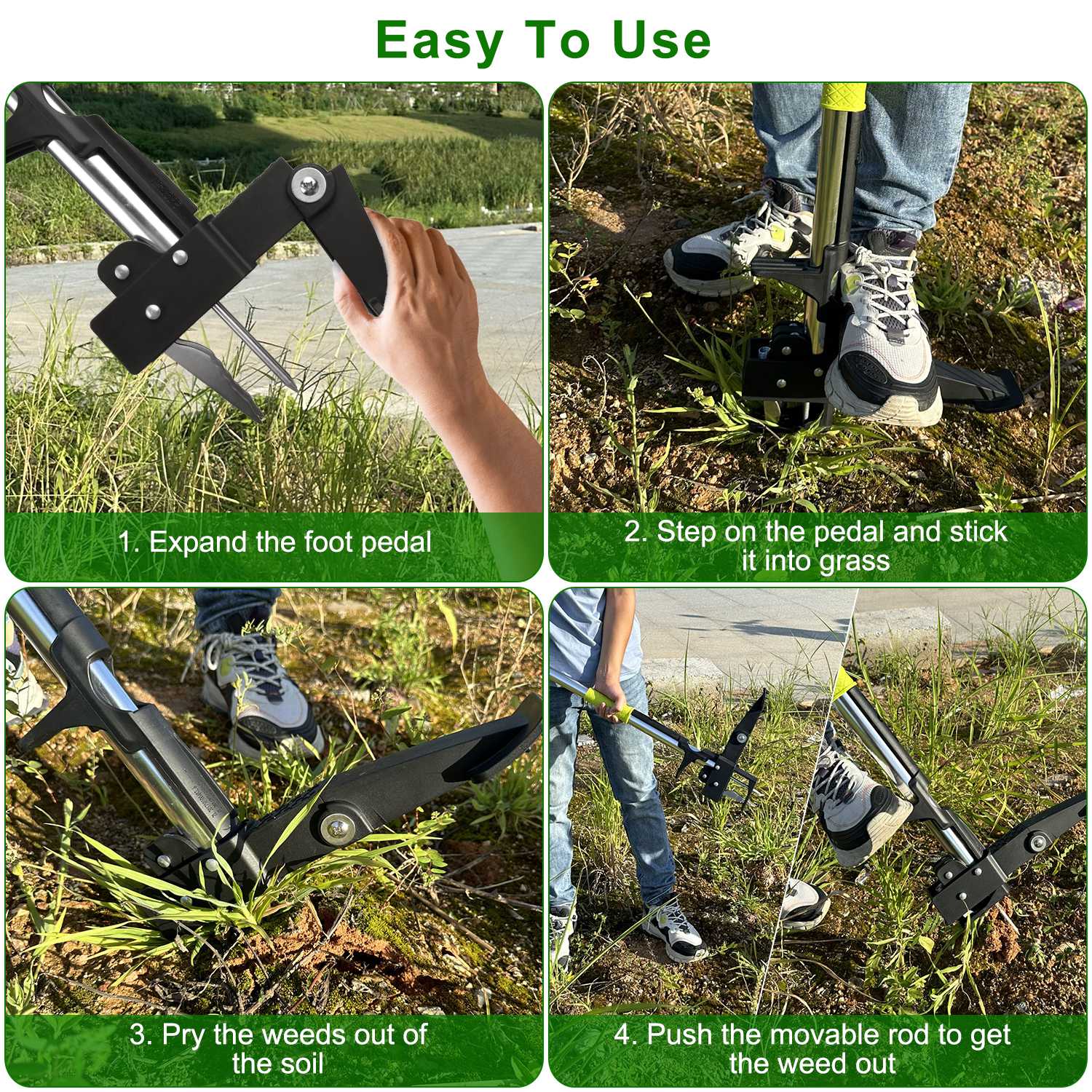 Standup Aluminum Weed Puller with 4 Claws Outlet Footaction