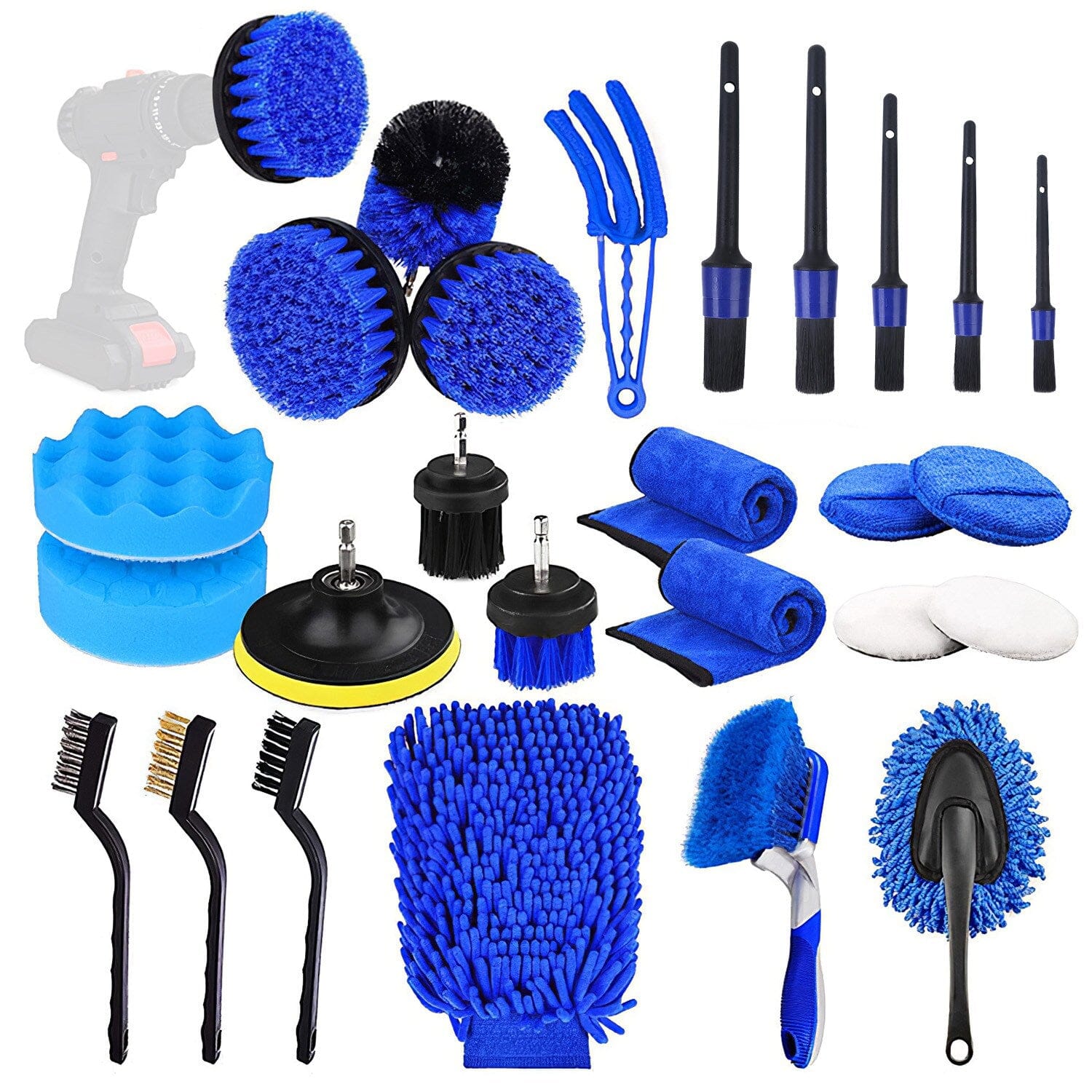 26-Pieces: Car Detailing Brush Kit Sale Manchester Great Sale