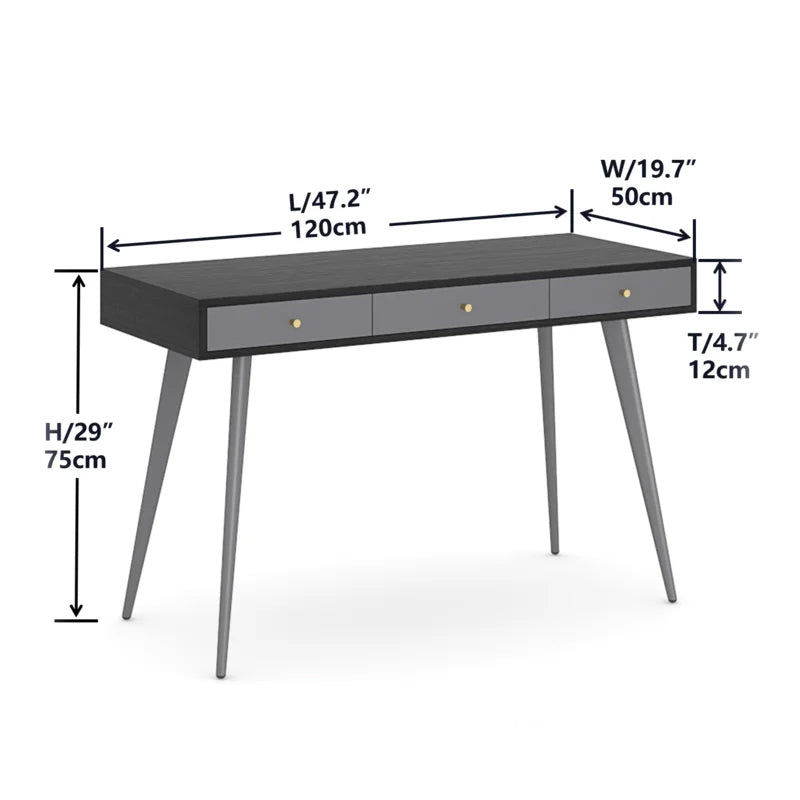 47 Home Office Desk with 3 Drawers 2025 New