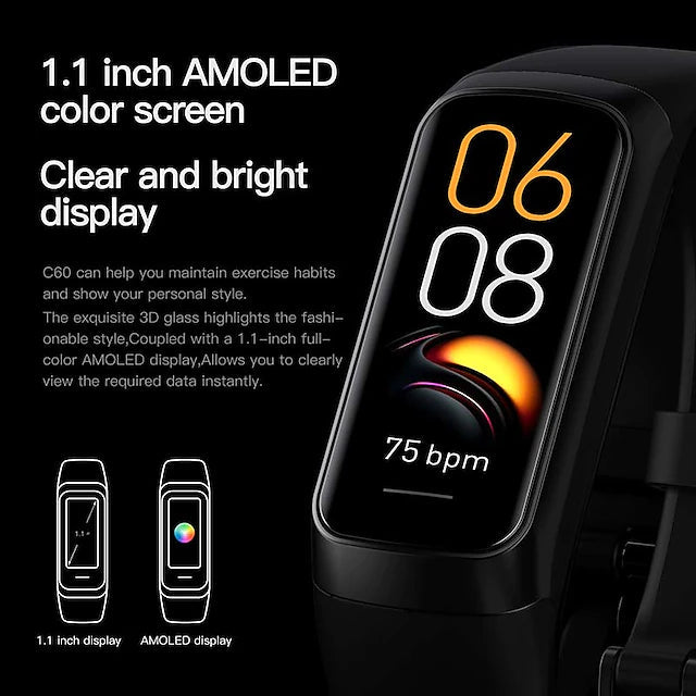 C60 Smart Watch 1.1 Fitness Bluetooth Watch Free Shipping Get To Buy