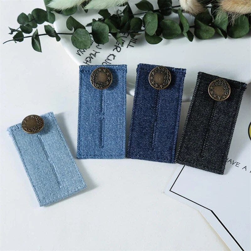 4-Piece: Jeans Elastic Waistband Button Extender Belt Free Shipping Hot Sale