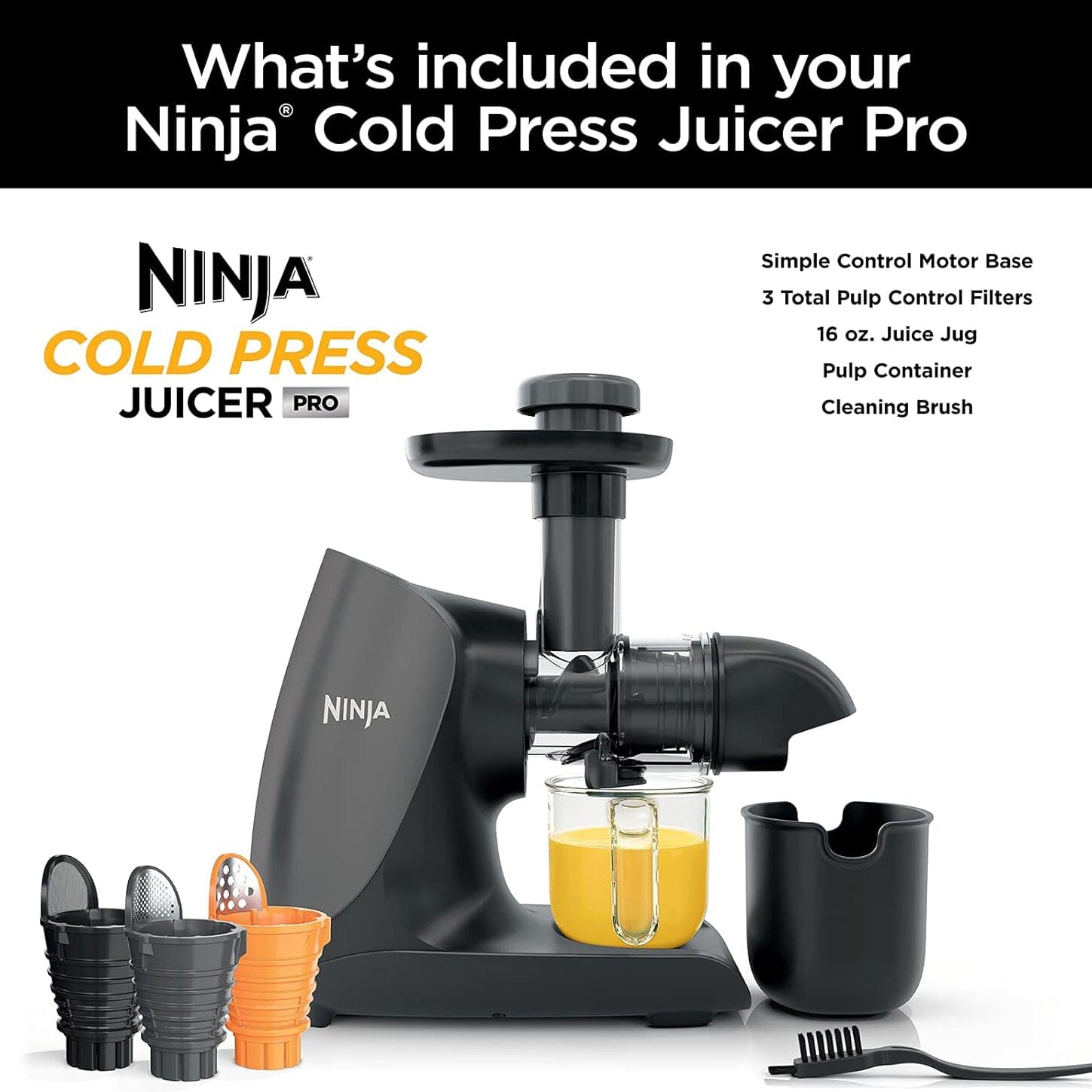 Ninja JC101 Cold Press Pro Juicer 1st Generation Graphite (Refurbished) Clearance Inexpensive