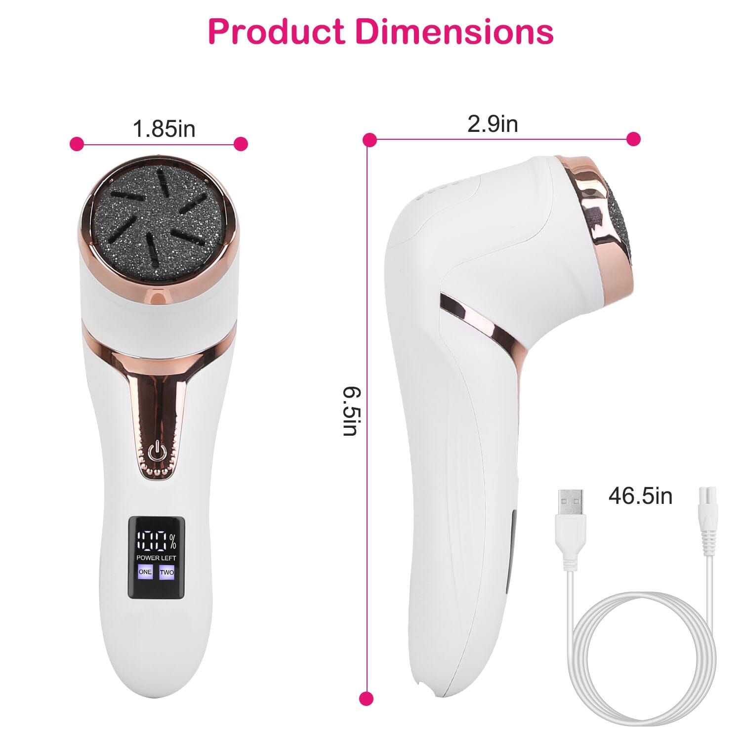 17-Pieces Set: Electric Foot Callus Remover with Vacuum Foot Grinder Rechargeable Discount Wholesale